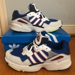 adidas White & Royal Yung-96 Shoes